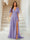 A-Line/Princess V-Neck Short Sleeves Long Bridesmaid Dresses with Split Side