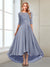 A-Line/Princess Asymmetrical Half Sleeves Scoop Mother of the Bride Dresses