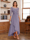 A-Line/Princess Scoop 3/4 Sleeves Ankle-Length Mother of the Bride Dress With Appliques & Lace