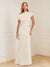 Sheath/Column Asymmetrical One-Shoulder Short Sleeves Mother of the Bride Dresses with Ruched
