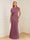 Sheath/Column Asymmetrical One-Shoulder Short Sleeves Mother of the Bride Dresses with Ruched