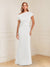 Sheath/Column Asymmetrical One-Shoulder Short Sleeves Mother of the Bride Dresses with Ruched