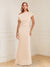 Sheath/Column Asymmetrical One-Shoulder Short Sleeves Mother of the Bride Dresses with Ruched