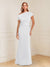 Sheath/Column Asymmetrical One-Shoulder Short Sleeves Mother of the Bride Dresses with Ruched