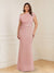 Sheath/Column Asymmetrical One-Shoulder Short Sleeves Plus Size Mother of the Bride Dresses with Ruched