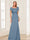 Trumpet/Mermaid Square Neck Short Sleeves Mother of the Bride Dresses with Ruched