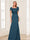 Trumpet/Mermaid Square Neck Short Sleeves Mother of the Bride Dresses with Ruched