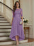 A-Line/Princess Half Sleeves Scoop Asymmetrical Mother of the Bride Dresses with Ruched & Applique