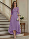 A-Line/Princess Half Sleeves Scoop Asymmetrical Mother of the Bride Dresses with Ruched & Applique