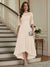 A-Line/Princess Half Sleeves Scoop Asymmetrical Mother of the Bride Dresses with Ruched & Applique