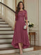 A-Line/Princess Half Sleeves Scoop Asymmetrical Mother of the Bride Dresses with Ruched & Applique