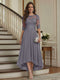 A-Line/Princess Half Sleeves Scoop Asymmetrical Mother of the Bride Dresses with Ruched & Applique