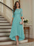 A-Line/Princess Half Sleeves Scoop Asymmetrical Mother of the Bride Dresses with Ruched & Applique