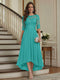 A-Line/Princess Half Sleeves Scoop Asymmetrical Mother of the Bride Dresses with Ruched & Applique