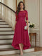 A-Line/Princess Half Sleeves Scoop Asymmetrical Mother of the Bride Dresses with Ruched & Applique