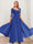 Chiffon V-Neck Half Sleeves Mother of the Bride Pantsuits with Applique