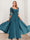 Chiffon V-Neck Half Sleeves Mother of the Bride Pantsuits with Applique