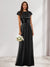 A-Line/Princess Scoop Short Sleeves Sequins Bridesmaid Dresses