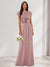A-Line/Princess Scoop Short Sleeves Sequins Bridesmaid Dresses