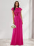 A-Line/Princess Scoop Short Sleeves Sequins Bridesmaid Dresses