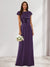 A-Line/Princess Scoop Short Sleeves Sequins Bridesmaid Dresses
