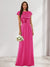 A-Line/Princess Scoop Short Sleeves Sequins Bridesmaid Dresses