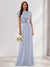 A-Line/Princess Scoop Short Sleeves Sequins Bridesmaid Dresses