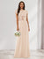 A-Line/Princess Scoop Short Sleeves Sequins Bridesmaid Dresses