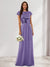 A-Line/Princess Scoop Short Sleeves Sequins Bridesmaid Dresses