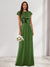 A-Line/Princess Scoop Short Sleeves Sequins Bridesmaid Dresses