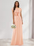 A-Line/Princess Scoop Short Sleeves Sequins Bridesmaid Dresses