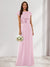 A-Line/Princess Scoop Short Sleeves Sequins Bridesmaid Dresses