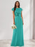A-Line/Princess Scoop Short Sleeves Sequins Bridesmaid Dresses