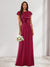 A-Line/Princess Scoop Short Sleeves Sequins Bridesmaid Dresses