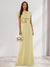 A-Line/Princess Scoop Short Sleeves Sequins Bridesmaid Dresses