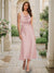 Trumpet/Mermaid Cowl Neck Sleeveless Tea-Length Ruched Bridesmaid Dresses