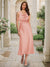 Trumpet/Mermaid Cowl Neck Sleeveless Tea-Length Ruched Bridesmaid Dresses