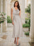 Trumpet/Mermaid Cowl Neck Sleeveless Tea-Length Ruched Bridesmaid Dresses
