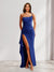 Sheath/Column One-Shoulder Pleated Ruffle Bridesmaid Dresses with Split Side