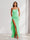 Sheath/Column One-Shoulder Pleated Ruffle Bridesmaid Dresses with Split Side