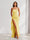 Sheath/Column One-Shoulder Pleated Ruffle Bridesmaid Dresses with Split Side