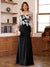 A-Line/Princess Scoop Long Sleeves Floor-Length Ruched Mother of the Bride Dresses With Appliques
