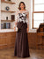A-Line/Princess Scoop Long Sleeves Floor-Length Ruched Mother of the Bride Dresses With Appliques