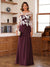 A-Line/Princess Scoop Long Sleeves Floor-Length Ruched Mother of the Bride Dresses With Appliques