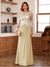 A-Line/Princess Scoop Long Sleeves Floor-Length Ruched Mother of the Bride Dresses With Appliques