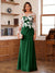A-Line/Princess Scoop Long Sleeves Floor-Length Ruched Mother of the Bride Dresses With Appliques