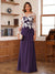 A-Line/Princess Scoop Long Sleeves Floor-Length Ruched Mother of the Bride Dresses With Appliques