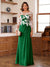 A-Line/Princess Scoop Long Sleeves Floor-Length Ruched Mother of the Bride Dresses With Appliques