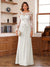 A-Line/Princess Scoop Long Sleeves Floor-Length Ruched Mother of the Bride Dresses With Appliques