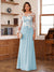 A-Line/Princess Scoop Long Sleeves Floor-Length Ruched Mother of the Bride Dresses With Appliques